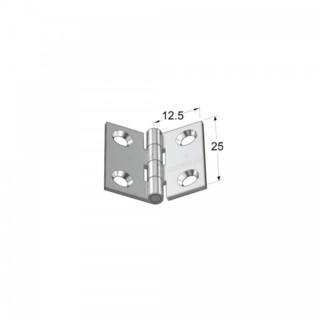 NICKEL PLATED BRASS FLAT HINGE 25x25 ITALY